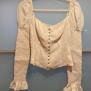 Reformation Cream Colored Blouse
